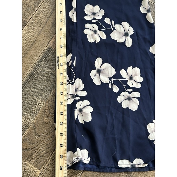 NWT Sienna Sky Jumpsuit Sz Small S Blue Floral Backless Backward Collar Keyhole - Picture 3 of 6